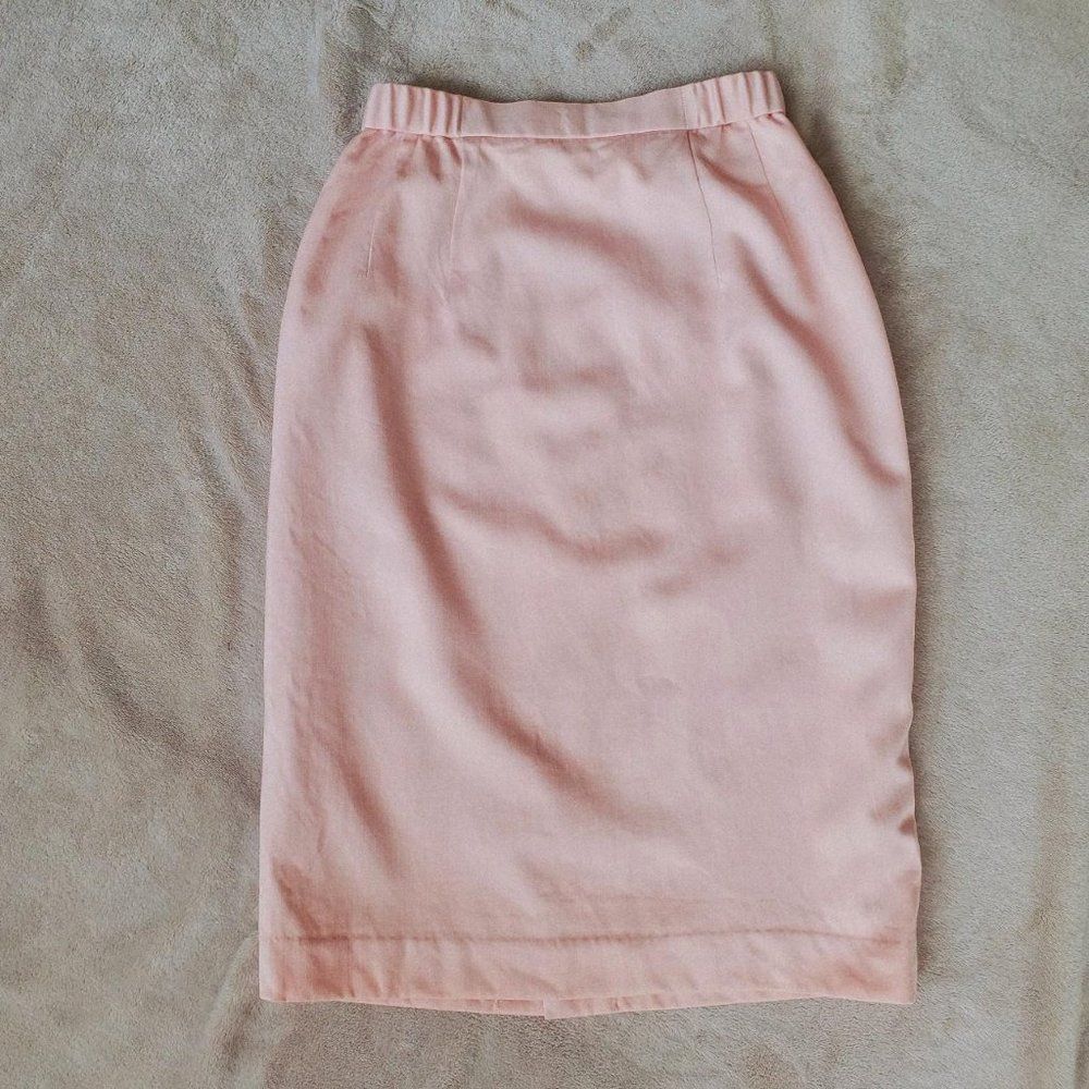 Reonoble 1975 (Japanese brand) elegant faux pleated pastel pencil skirt🍨